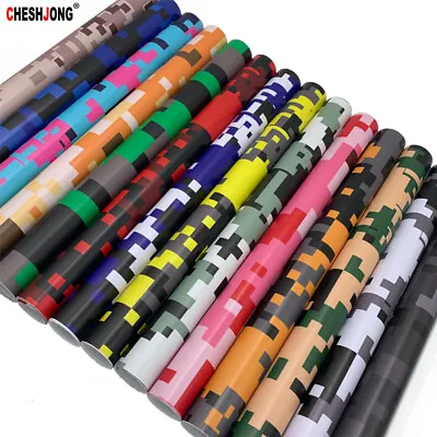 Digital CAMOUFLAGE Sticker Vinyl Film Sheet Roll Wrap Car Bike Laptop Decoration • $9.99