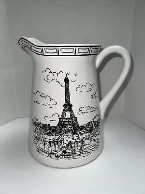 MIKASA “Parisian Scenes” Moulin Rouge Eiffel PITCHER Designer Susan Steinberg • $46