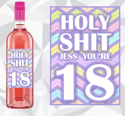 £2.49 • Buy Personalised 18th Wine Bottle Label Birthday Daughter Granddaughter Friend /A