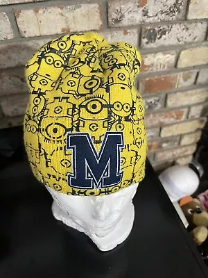 Despicable Me Minions Beanie Cap Hat Adult Yellow Big M Logo / All Over Print • $13.82