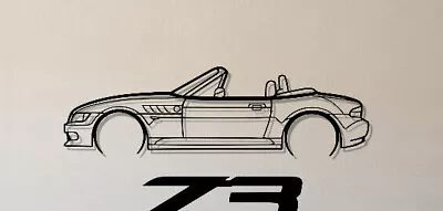 Bmw Z3 Roadster Silhouette Steel Wall Decor Decoration Art M Cabrio Hardtop 3.2 • $99