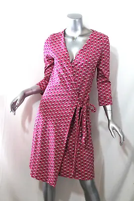 Woman's Diane Von Furstenberg New Julian Two Long Sleeve Wrap Dress 4 • $39.99