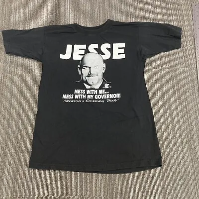 Jesse Ventura Shirt Mens Large Mess With My Governor Minnesota Black Vintage • $15.59