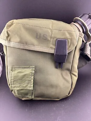 Military Style OD Green 2 QT Canteen With Insulated Cover And Shoulder Strap NEW • $25.90