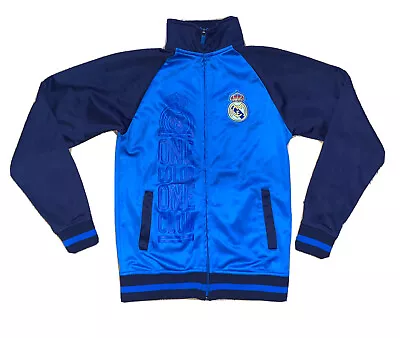 Real Madrid Blue Jacket Youth Size Medium • $59.99
