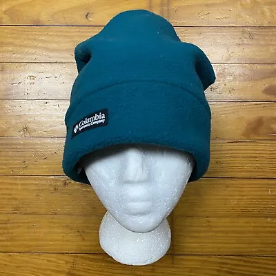 Vintage Columbia Fleece Beanie Size S/M Print 90's Winter Ski Snowboard Hat USA • $15