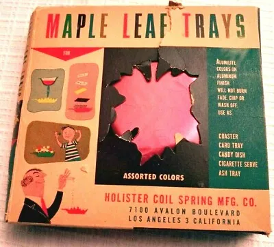 MAPLE LEAF TRAYS VINTAGE - METAL DISPLAY RETRO Antique Metal Maple Leaf Trays  • $19.99
