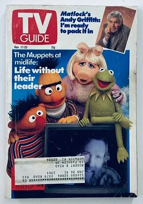 TV Guide Magazine November 17 1990 Jim Henson And The Muppets Providence Ed. • $9.95