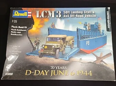 03000 Revell 1:35 LCM Landing Craft And Jeep With Trailer Vehicle Model  Rare  • £90