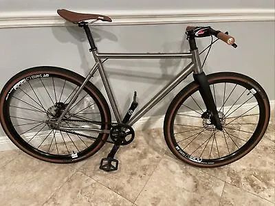 Custom Titan Titanium 56CM Single Speed Belt Drive Bicycle Gates Enve DT XT Disc • $4995