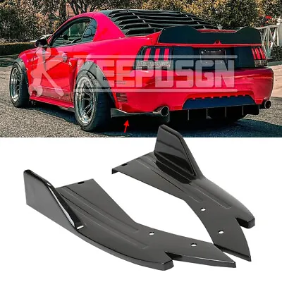 For Ford Mustang GT 350 500 Shelby Gloss Rear Spoiler Lip Side Splitter Diffuser • $40.47