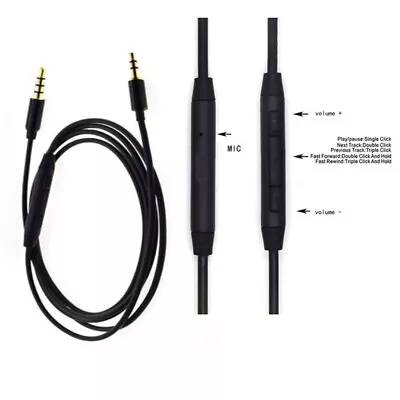 Remote Mic Audio Cable For Bowers & Wilkins P5 S2 / P5 / P5 Wireless Headphone • $32.21