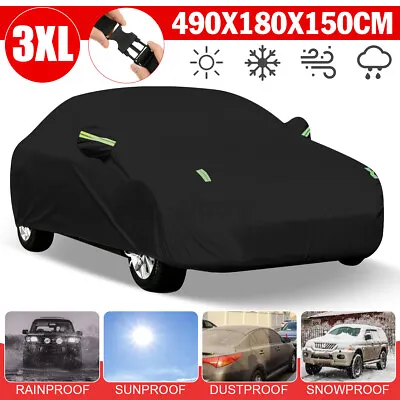 $38.89 • Buy 190T Full Car Cover Sedan Outdoor Scratch UV Rain Dust Resistant Waterproof 3XL