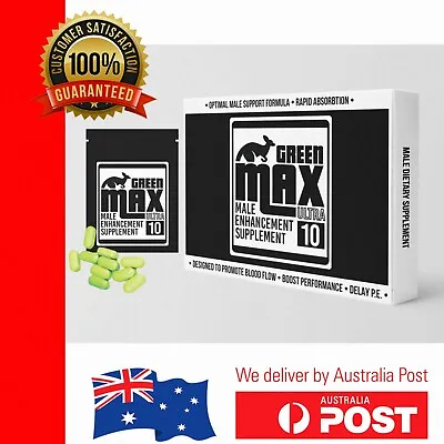 Mens Natural Longer Stamina Delay Enhancer & Libido Supplement GREEN MAX • $59.95