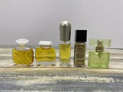 MINIATURE Estee Lauder Perfume White Linen BEAUTIFUL Pleasures Lot Of 5 Mixed • $0.99