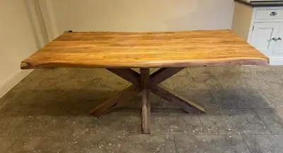 Dining Table - 180cm X 90cm - Live Edge - Solid Acacia Wood - Seats 6-8 • £999