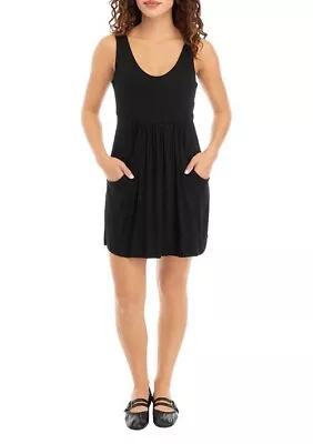 New J Valdi Women's Pocketed Cover Up Dress Swimsuit Black Size Medium NWT • $18.99