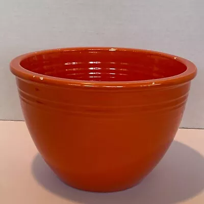 Vtg Homer Laughlin Fiesta Mixing Bowl #4 Red Rings Inside Fiestaware FLAWED • $34