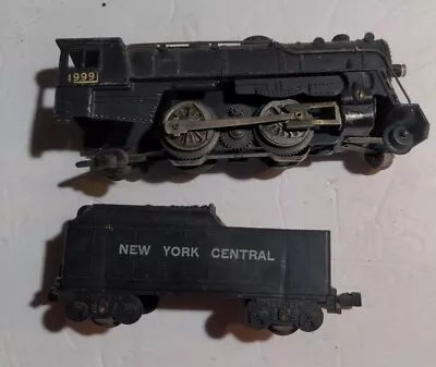 Marx 999 Vintage O New York Central   Locomotive With Tender Readl!! • $32