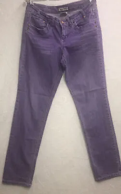 $23.99 • Buy Z. Cavaricci Purple Denim Low Rise Size 12 Straight Leg Used
