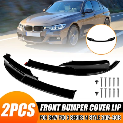 Front Bumper Spoiler Splitter Lower Lip For 2012-2018 BMW F30 3 Series M Sport • $89.99
