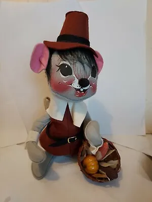 1964 Annalee 14  Pilgrim Mouse & Basket • $15