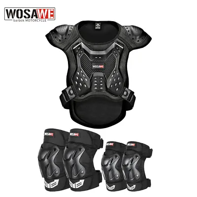 WOSAWE Motorcycle Racing Chest Vest Protector Road Bike Knee Elbow Protective • $25.31