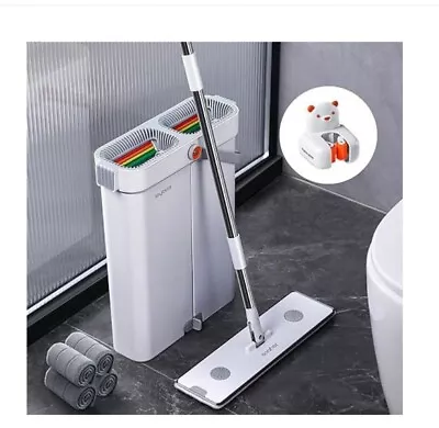 JOYBOS Mop And Bucket With Wringer Set16'' Large Flat Floor Mop And Bucket Sy... • $45.59