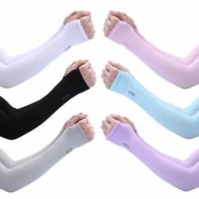 3 Pair Cooling Arm Sleeves Cover UV Sun Protection Unisex Outdoor Sports Hiking • $7.59