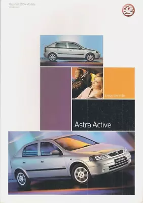 Vauxhall Astra Active 5-dr Limited Edition 2003-04 UK Market Sales Brochure • $23.65