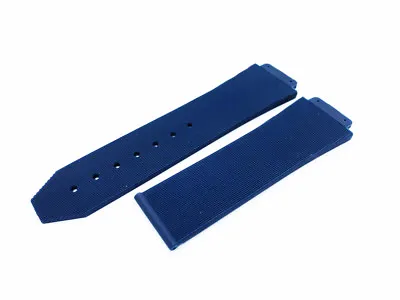 $24.64 • Buy Navy Blue Lined SILICONE/RUBBER 26/22mm STRAP/BAND FIT HUBLOT F1 Big Bang Watch 