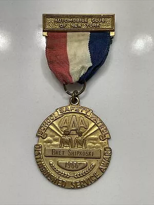 New York Automobile Club AAA School Safety Distinguished Service Award Medal Pin • $50.27