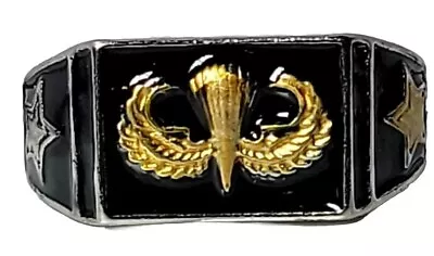 SALE $5. Army U.S. Airborne Parachutist Paratrooper Badge Jump Wings Ring Sz13 • $5