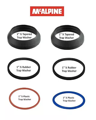 McAlpine Trap Washers 1½ 1¼ 40mm 30mm Trap Inlet Plastic Friction Washers   • £2.49