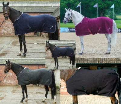 £64.99 • Buy Mark Todd Wicking Waffle Coolex Cooler Rug Black/Burgundy/Navy/Grey 5'6''-7'0''