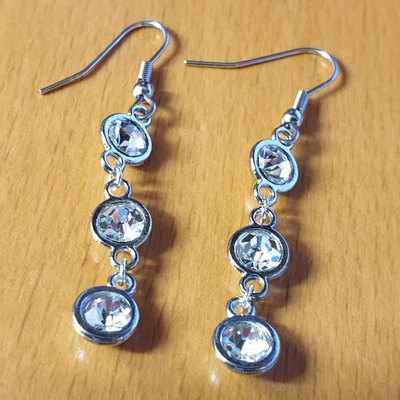 £3.99 • Buy Dangle Drop Assorted Coloured Birthstone Charm Hypoallergenic Earrings UK SELLER