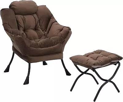 Lazy Chair With Ottoman Modern Soft Lounge Recliner Chairs With Armrests • $169.04