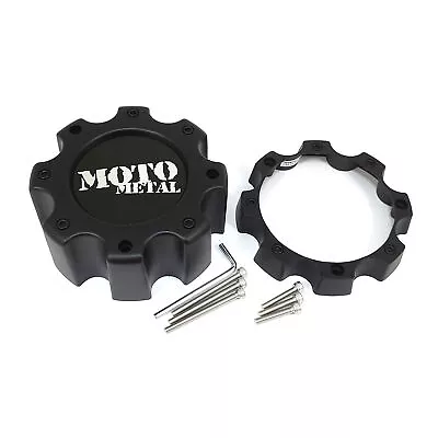 Moto Metal Matte Black Center Hub Cap 6-11/16 OD 2-3/4 H Bolt-On MO909B8165YB • $37