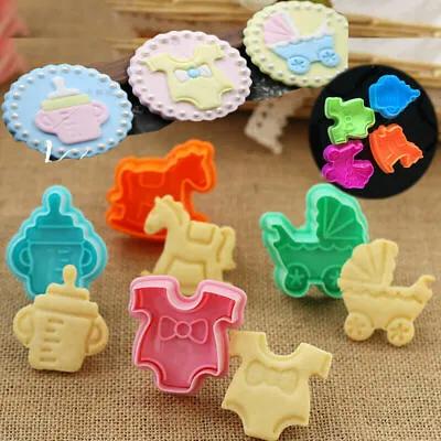 £3.88 • Buy 1 Set Baby Shower Clothes Cookies Plunger Cutter Mould Fondant Cake Biscuit Mold