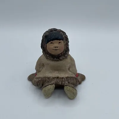 C. Alan Johnson “Joey”Alaskan Boy Child Inuit  Pottery Figurine 196 T444 • $39.99