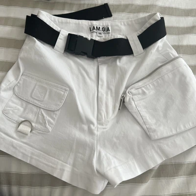 $10 • Buy I.AM.GIA Cargo Shorts Size XS Women's Harper Utility With Belt White High Rise