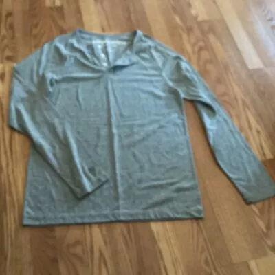 NWOT Mossimo Heathered Gray Athletic Fit Long Sleeve Henley T-Shirt Size M • $10