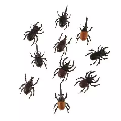 £6.34 • Buy 10pc Assorted Plastic Animal Insect Bug Beetle  Figure Kids Trick Toy