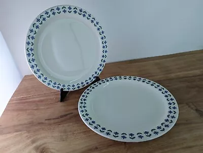 2x Midwinter Roselle Large Dinner Plates Vintage Mid Century Floral Pattern • £18