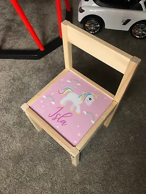 Personalised STICKER FOR The IKEA LATT Kids Chair With Pink Unicorn Sparkle • £9.99