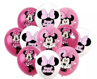 Minnie Mouse Balloons Party Birthday Pink White • £4.59