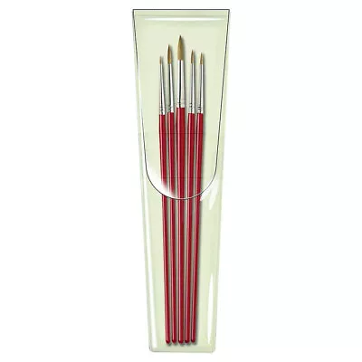 Pro Arte Artists Series 3 Pure Red Sable 5 Brush Set W9.WatercolourGouacheInks • £20.99