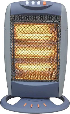 Halogen Heater 3 Bar Electric Heater Adjustable 400w 800w 1200w Heat Setting • £18.99