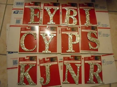 Christmas Sparkly Monogram Letter  A B C D E F G H  J K L M N O P Q R T Z K M • $6.95