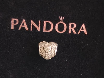 £16.99 • Buy Genuine Pandora Sterling Silver Moments Sparkling Pave Heart Charm S925 ALE